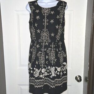 12P black Embroidered Dress